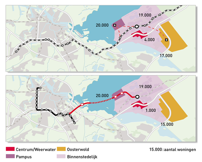 Infographic verbinding van de Randstad met Flevoland